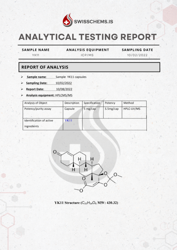 HPLC-Test-Result-YK11.png YK-11 (5mg/capsule), 60 Capsules