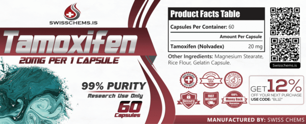Tamoxifen (20mg/capsule), 60 Capsules